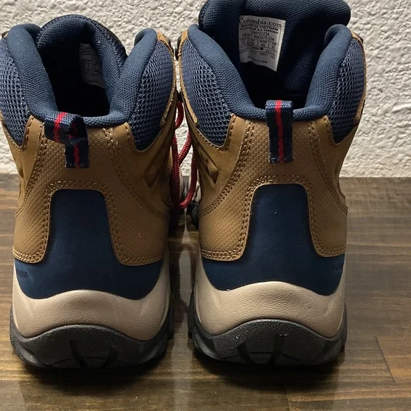 MensNewton Ridge Plus II Suede WP Hiking Boot Elk Sunset Red Tan Navy 13 - Picture 7 of 12